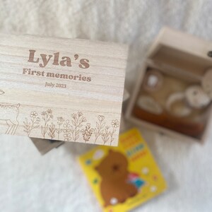 memory box gift new baby name custom