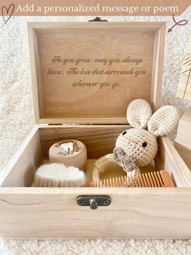 Unique baby shower gift with poem engraving