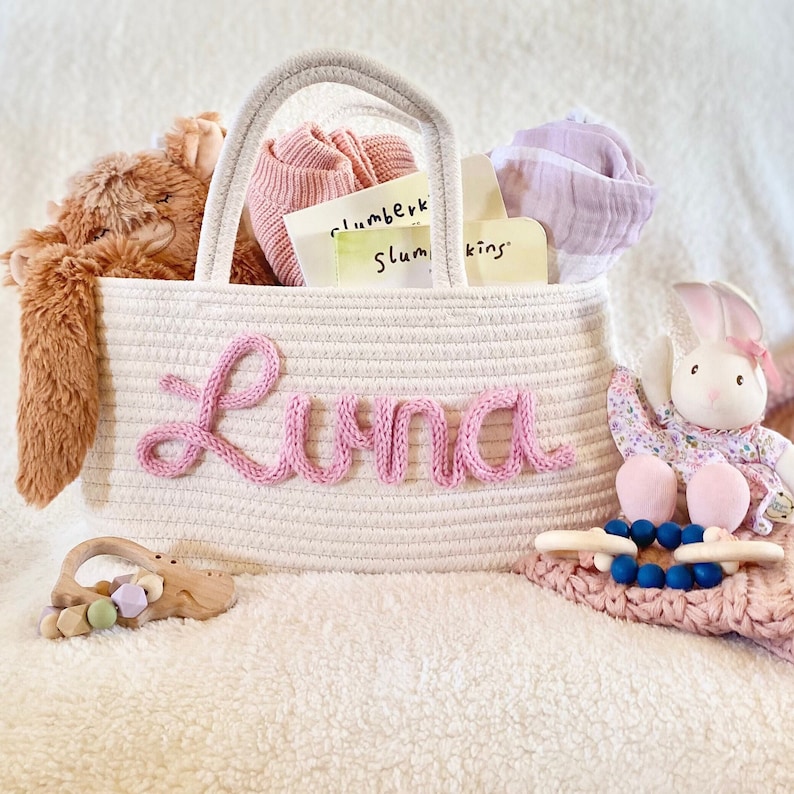 Custom name diaper caddy