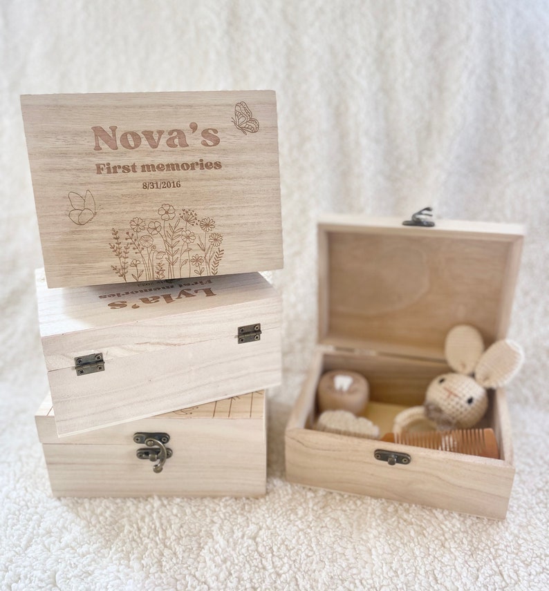 customized new memory box for new mom gift