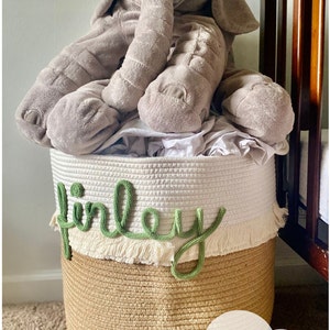 Extra large baby shower gift basket custom baby bundle basket new baby name gift 1st birthday gift personalized newborn baby shower nursery image 10