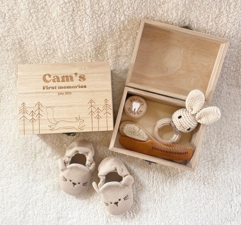 Personalized wood memory box