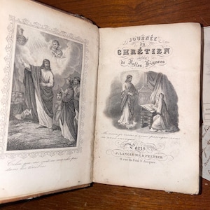 Journee du Chretien ornee de polies figures Paris  J.LANGLUME & PELTIER Il rue du Foin S. Jacques Édition originale /Collective French book