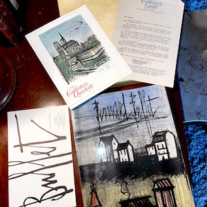 Collectible Vintage Bernard Buffet book, Lithographs 1952-1966 Preface by Georges Simenon, Catalogue by Fernand Moulot
