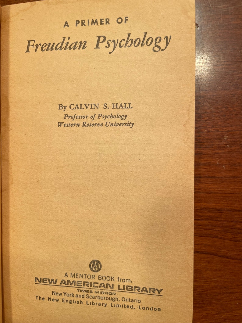 A primer of Freudian Psychology by Kevin Hall and FREUD Set of 2 Vintage books image 6