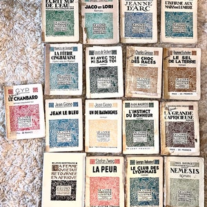 Set of 17 Antique Rare French book Collection /Ensemble de 17 Collection de Livres Français Rares Anciens.,  EXEMPLAIRES SUR JAPON