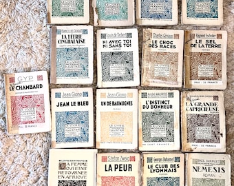 Set of 17 Antique Rare French book Collection /Ensemble de 17 Collection de Livres Français Rares Anciens.,  EXEMPLAIRES SUR JAPON