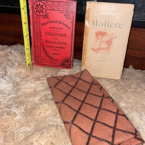 2 Rare MOLIERE Petite collectible Antique books / 2 Rares MOLIERE Petits livres anciens de collection