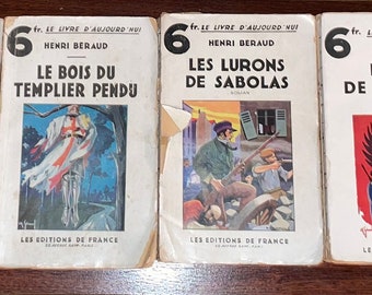 Le Livre D'Aujourd 'Hui - Les Editions de France / conjunto de 6 libros antiguos de colección francesa
