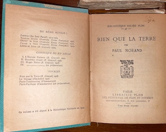 Set of 6 Antiquarian books / Plon / Rare Collectible French Books., Signed book., first edition., original edition., exemplaire livre signe