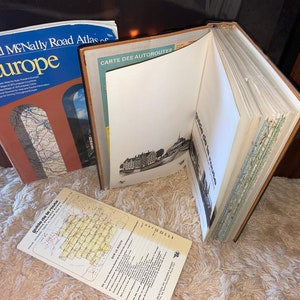 Mapas antigos / livros de mapas / Europa Rand McNally Road Atlas da Europa e guia da rota FRANÇA BÉLGICA Susie Selection du Readers DIGEST