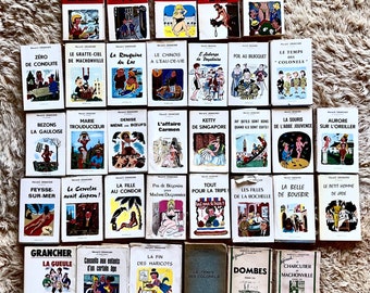 Marcel Grancher ~ conjunto de 34 libros coleccionables French Vintage First Editon /ensemble de 34 livres de collection French Vintage First Edition