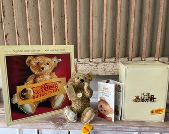 Genuine and timeless, the Steiff 1920 Teddy Bear STEIFF Teddy bear original steiff made in germany 1920 classic teddy bear genuine mohair