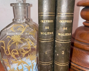 Ensemble de livres de collection anciens français MOLIERE/ Antiquarian French Collectible Book Set MOLIERE By A.GODILLOT set of 2 Rare books