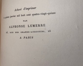 La PETITE PAROISSE / Alphonse Daudet / Alphonse LEMERRE / antikes französisches Sammlerbuch