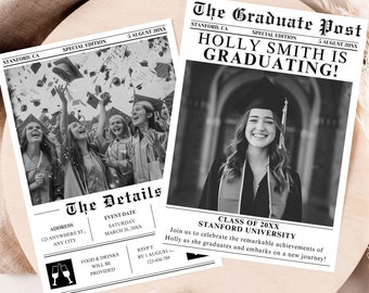 Senior Graduate Announcement Template | Graduation Invitation 2024 | Graduation Decorations | Graduation Party Invite