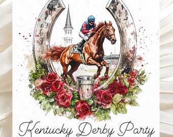 Kentucky Derby Party Invitation | Talk Derby to Me | Kentucky Derby Party | Derby Invitation | Derby Day Party Invite | Editable Template