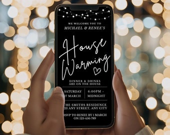 House Warming Invitation | Housewarming Invite | Minimal House Warming Invite | Digital House Warming Invitation | Phone Invite | Editable