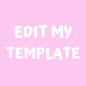 Edit My Template Upgrade