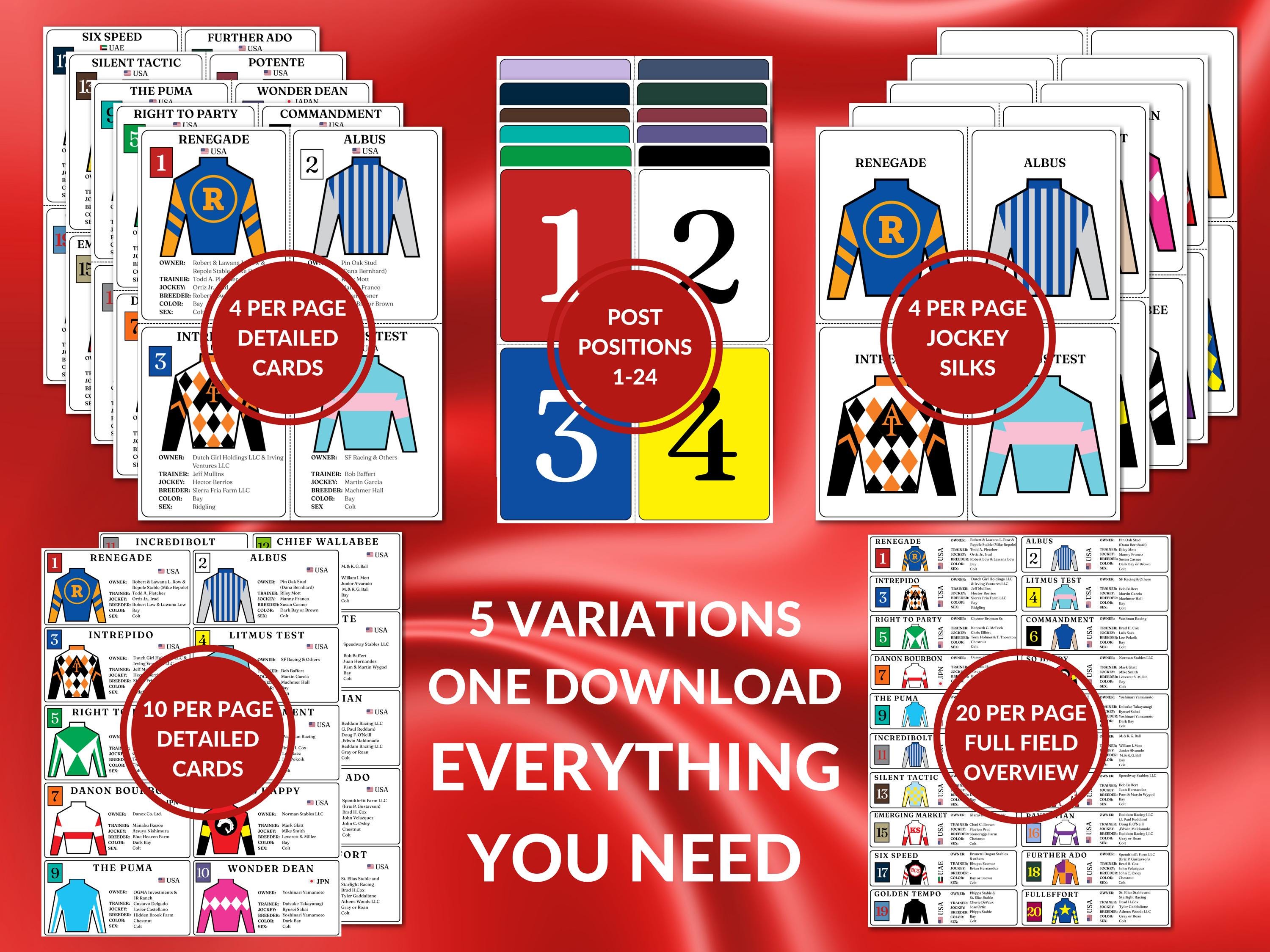 2026 Kentucky Derby Horse Roster Draw Cards | 152nd Derby Sweepstakes ...