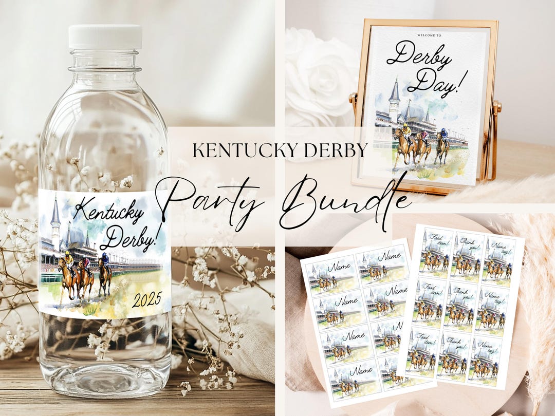 Kentucky Derby Party Decor Kentucky Derby Party Printables Editable