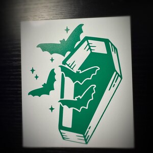 Bats & Coffin Vinyl Decal