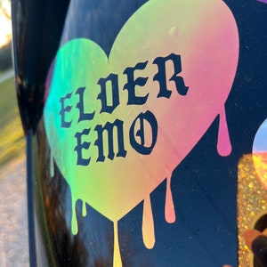 Dripping Heart Elder Emo Vinyl Decal