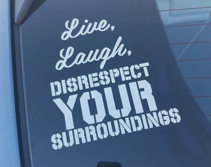 Disrespect Your Surroundings Decal Etsy
