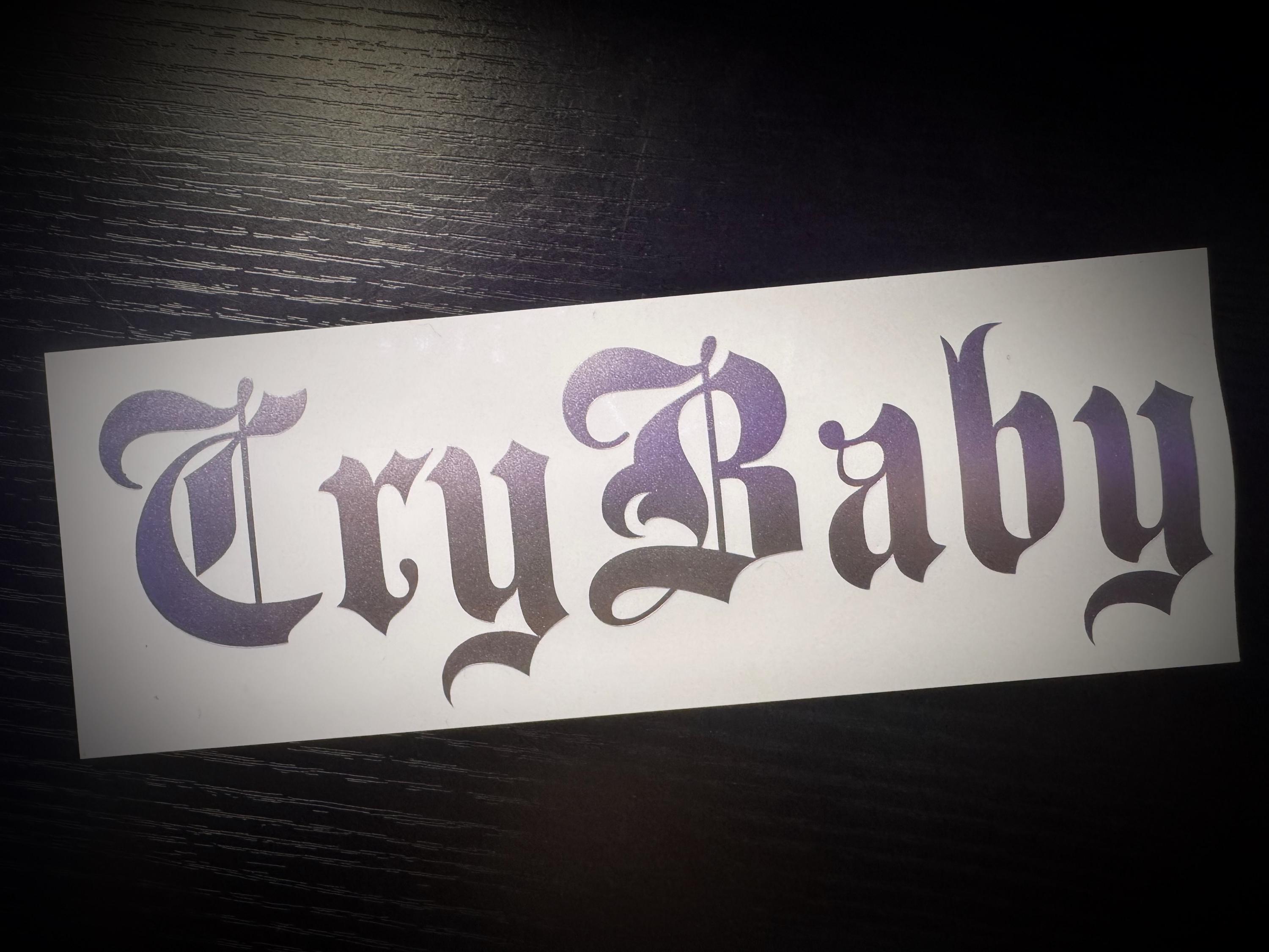 Cry Baby Vinyl Decal - Etsy
