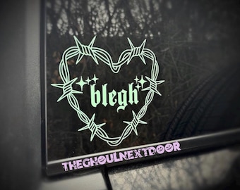 Barbed Wire BLEGH Vinyl Decal