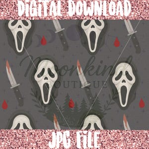 Ghost Face Seamless Pattern