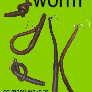 Stretchy worm earrings
