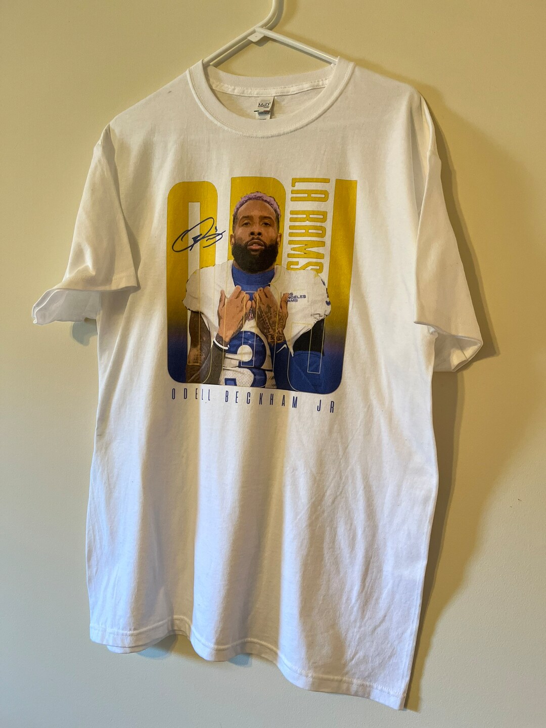 LA Rams Odell Beckham Jr Number 3 White Tshirt Football Etsy