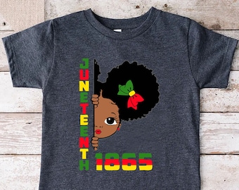 Cute Black Girl Juneteenth Shirt, Melanin Tee