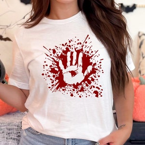 Bloody Hand Shirt, Scary Halloween Shirt, Bloody Hand Shirt, Bloody Halloween,Halloween Party Tee, Halloween Horror Shirt, Spooky Club Shirt