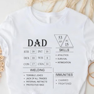 DnD Dad Shirt, Fathers Day Gifts, Dungeons and Dragons Shirt,Dad Gift,Funny DnD Shirt,Fathers Day Shirt,Fathers Day Gift, Dungeon Master Tee