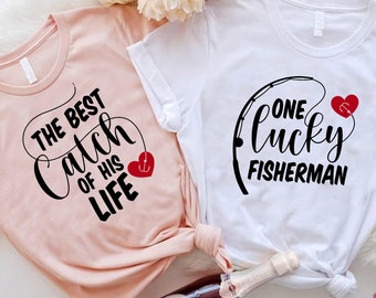 Matching Valentine's Day Shirts: Lucky Fisherman Couple Tees