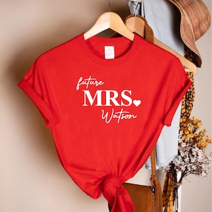 a red t - shirt with the words marriage mr and mrs written on it