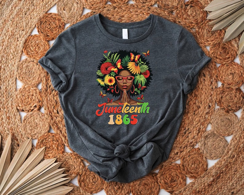 a t - shirt with an image of a woman with flowers on it