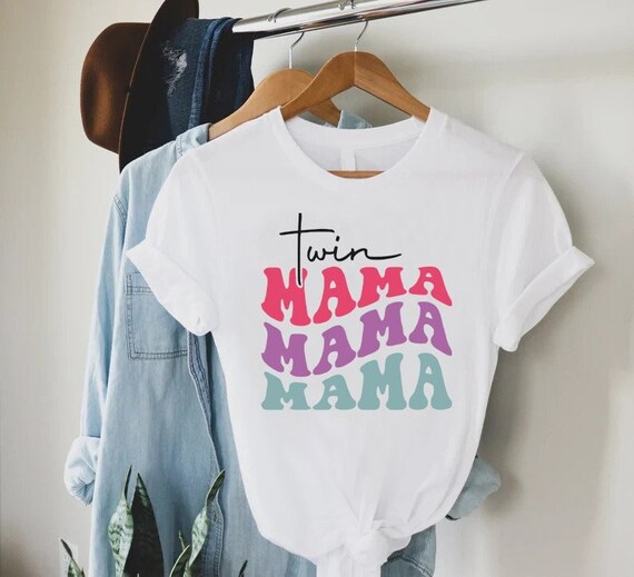 Retro Twin Mama Shirt,twin Mama Gift, Mom to Be Gift, Mothers Day