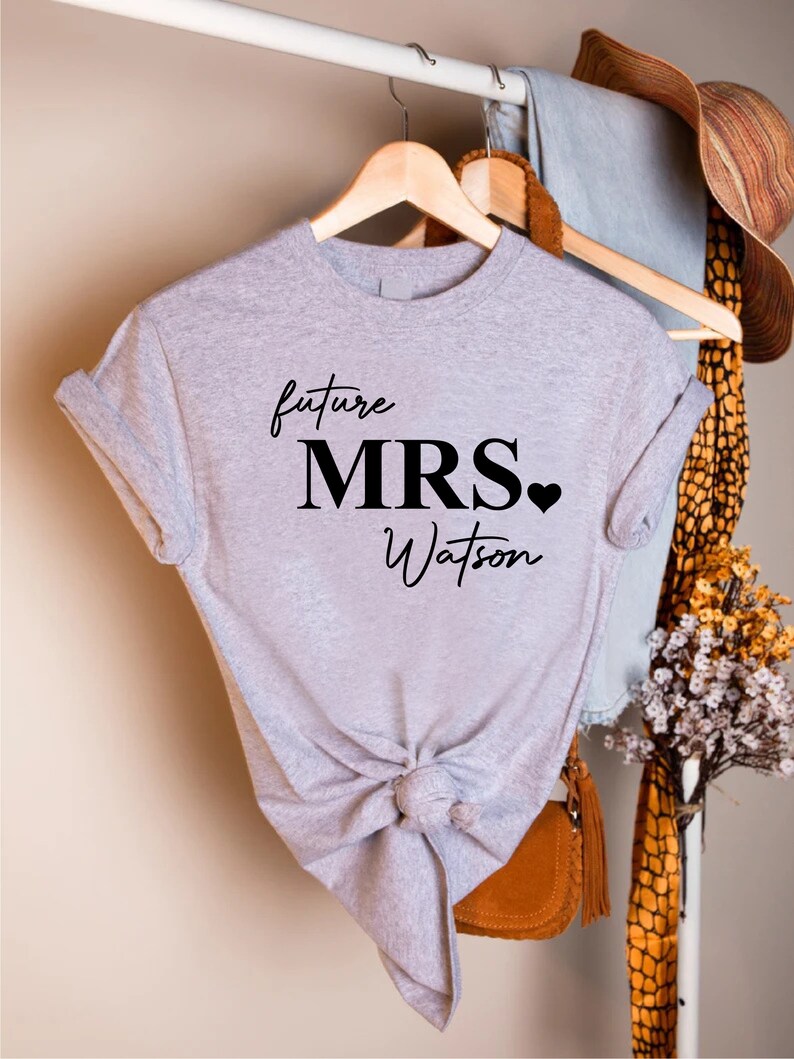 a t - shirt that says future mrs nation hanging on a rack