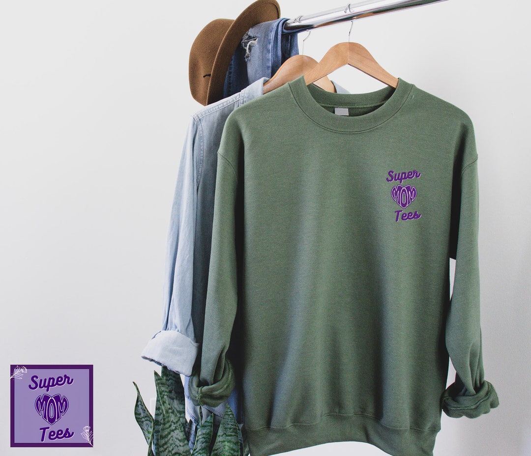 Custom Embroidered Logo Text Sweatshirt,business Logo Embroidery ...