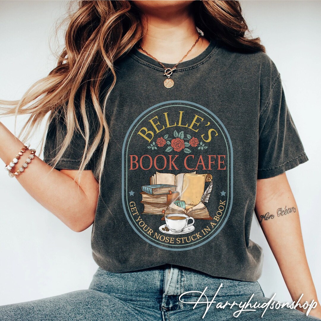 Comfort Colors® Belles Book Cafe Shirt Belle Book Shop - Etsy