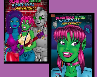 Punk rock alien space girl adventures vol 1&2
