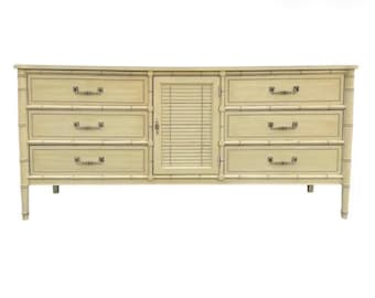 Customizable - Vuntage Henry Link Faux Bamboo Credenza / Dresser / Entryway / Nursery