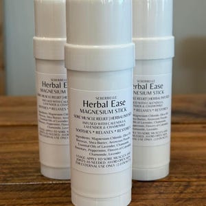 Herbal Ease Magnesium Stick | Muscle Relief Balm with Calendula, Lavender & Chamomile | Natural Soothing Magnesium Lotion Bar