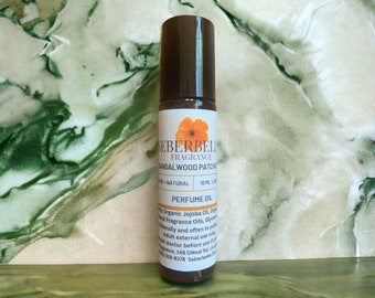 SANDALWOOD PATCHOULI - Perfume Oil, Handmade Vegan Roll-On Perfume