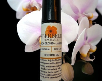 BLACK ORCHID & JASMINE - Perfume Oil or Spray, Handmade Vegan Roll On Perfume