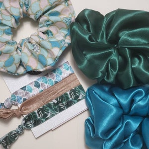 Mermaid Scrunchie and Elastic Gift Set