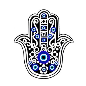 Hamsa | Hand Drawn Clipart | Digital Download | Commercial License Art | Cute Floral Hamsa | Evil Eye Hamsa PNG
